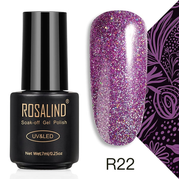 ROSALIND 7ML Nail Polish Gel Varnish Hybrid UV For Manicure Off Gellak White Prime Nail Art gel Extension nail polish