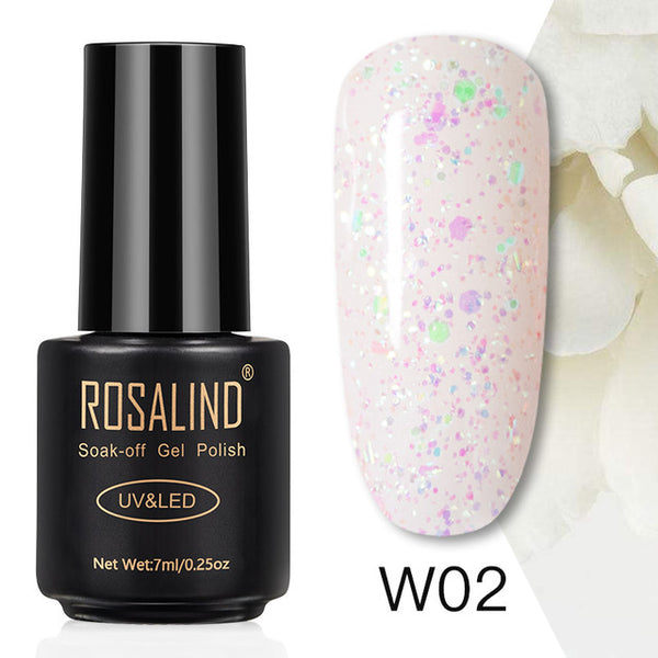 ROSALIND 7ML Nail Polish Gel Varnish Hybrid UV For Manicure Off Gellak White Prime Nail Art gel Extension nail polish