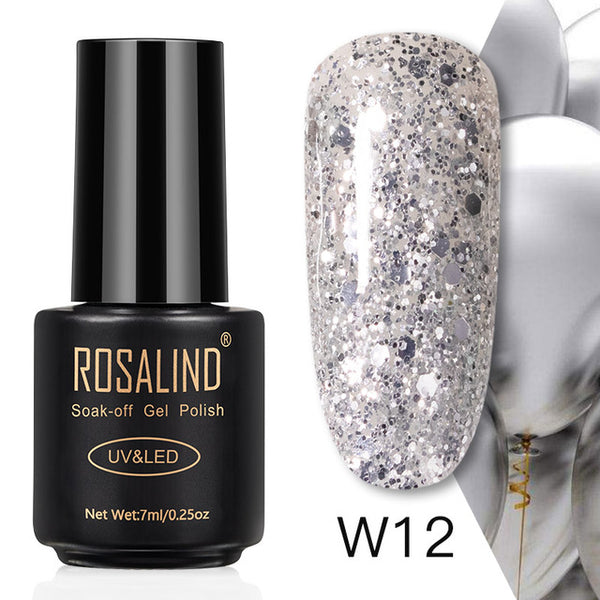 ROSALIND 7ML Nail Polish Gel Varnish Hybrid UV For Manicure Off Gellak White Prime Nail Art gel Extension nail polish