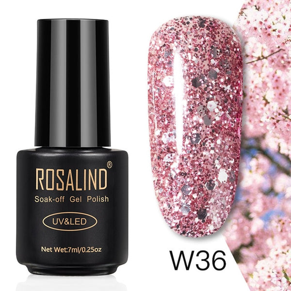 ROSALIND 7ML Nail Polish Gel Varnish Hybrid UV For Manicure Off Gellak White Prime Nail Art gel Extension nail polish