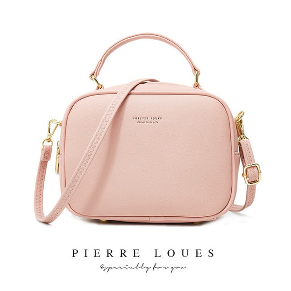 Vintage Crossbody PU Leather Cell Phone Shoulder Bag Messenger Bags Fashion Daily Use For Women Wallet HandBags
