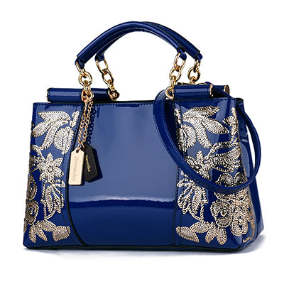 Nevenka Embroidery Women Bag Leather Purses and Handbags Luxury Shoulder Bags Female Bags for Women 2019