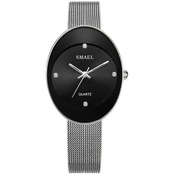 SMAEL New Stainless Watch Quartz Watches Women Fashion casual Brand Luxury Ladies clock digital SL1880 Woman Watches Waterproof