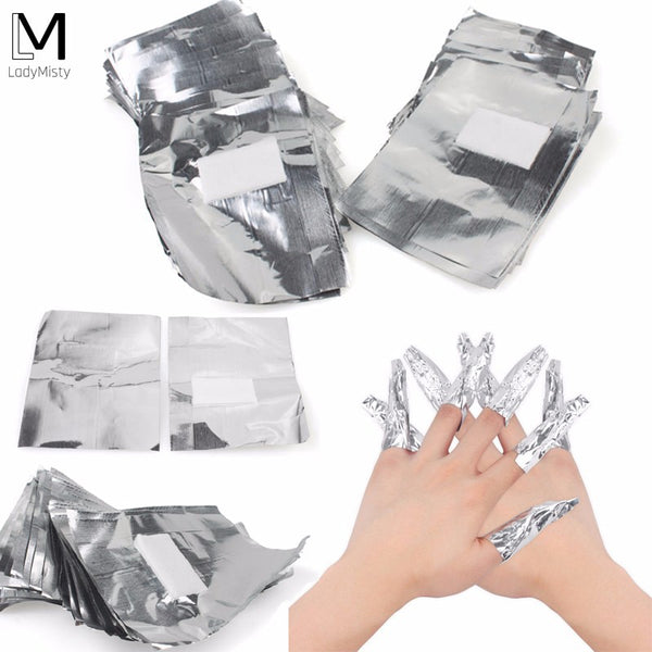100Pcs With 50Pcs Aluminium Foil Remover Wraps  Nail Art Soak Off Acrylic Gel Nail Polish Removal Makeup Tool